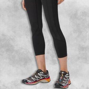 Lululemon Leggings High-Rise No Front Seam Reflective Cuffs Black Women's US 4